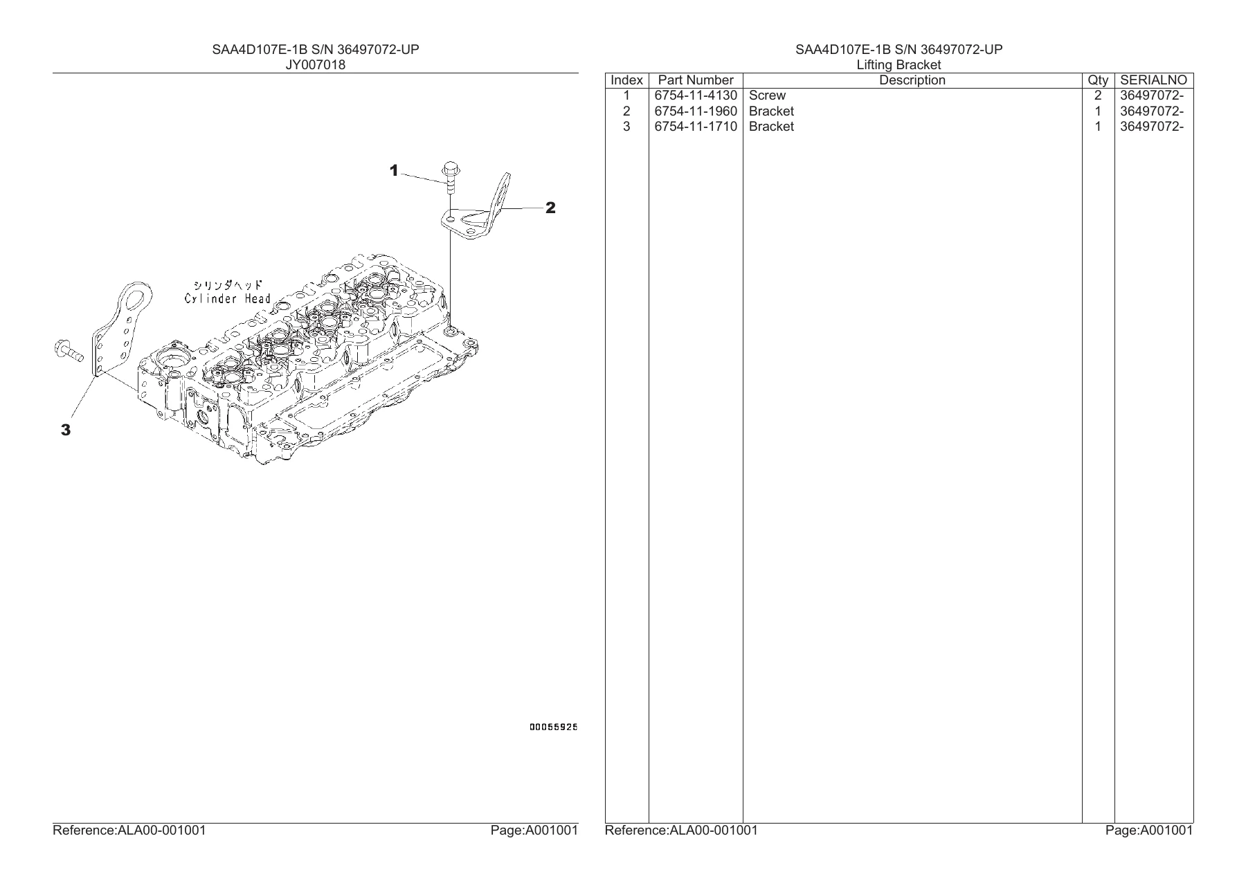 Komatsu WA200-6 Parts Book KEPB001600 - SAA4D107E-1B Illustrated Parts Catalog PDF - Image 2