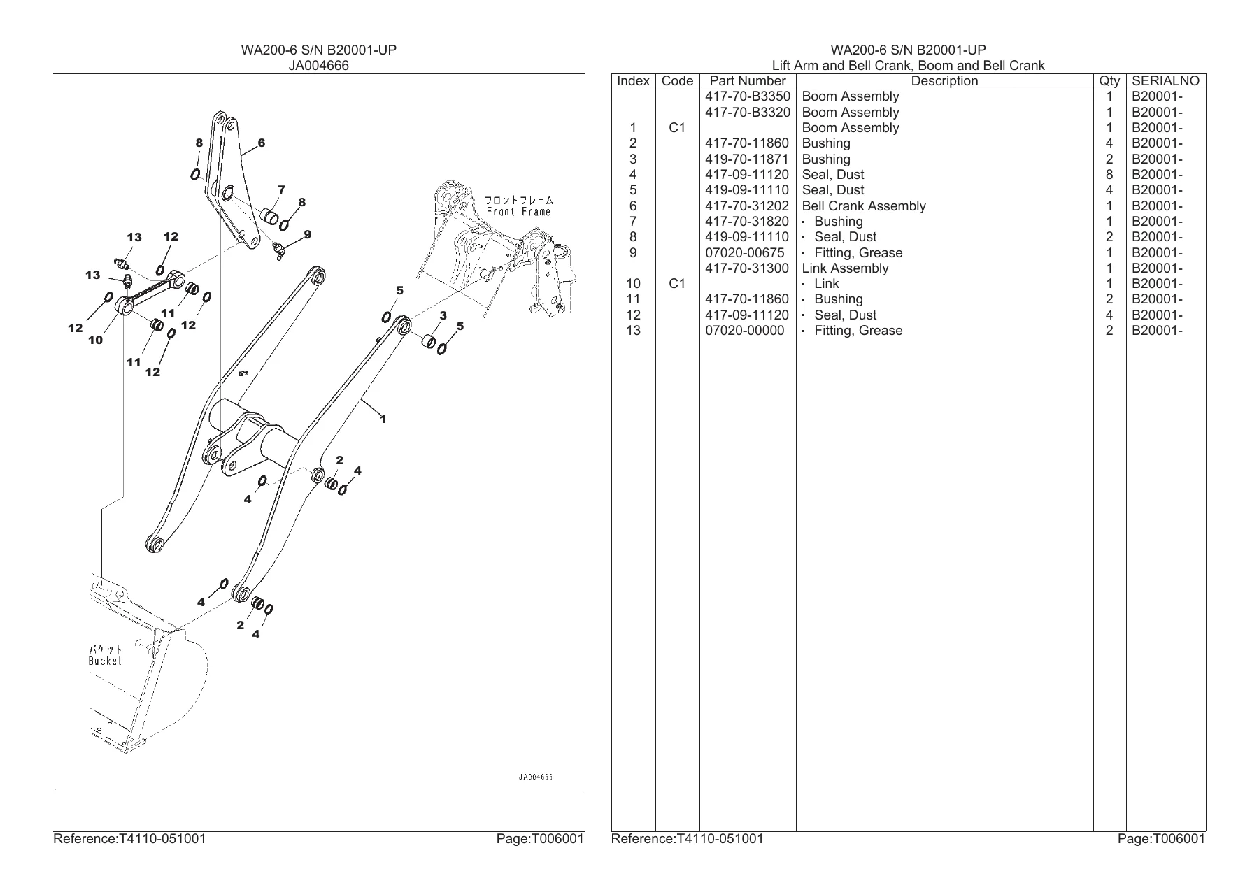 Komatsu WA200-6 Parts Book KEPB001600 - SAA4D107E-1B Illustrated Parts Catalog PDF - Image 3