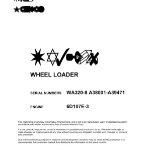 Komatsu WA320-8 Wheel Loader Shop Manual CEBM031204 – PDF Download