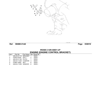 Komatsu WD500-3 Wheel Loader Parts Catalog - Serial 50001 and Up - PDF