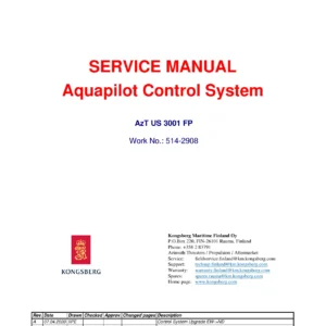 Kongsberg Aquapilot AzT US 3001 FP Control System Service Manual - 514-2908