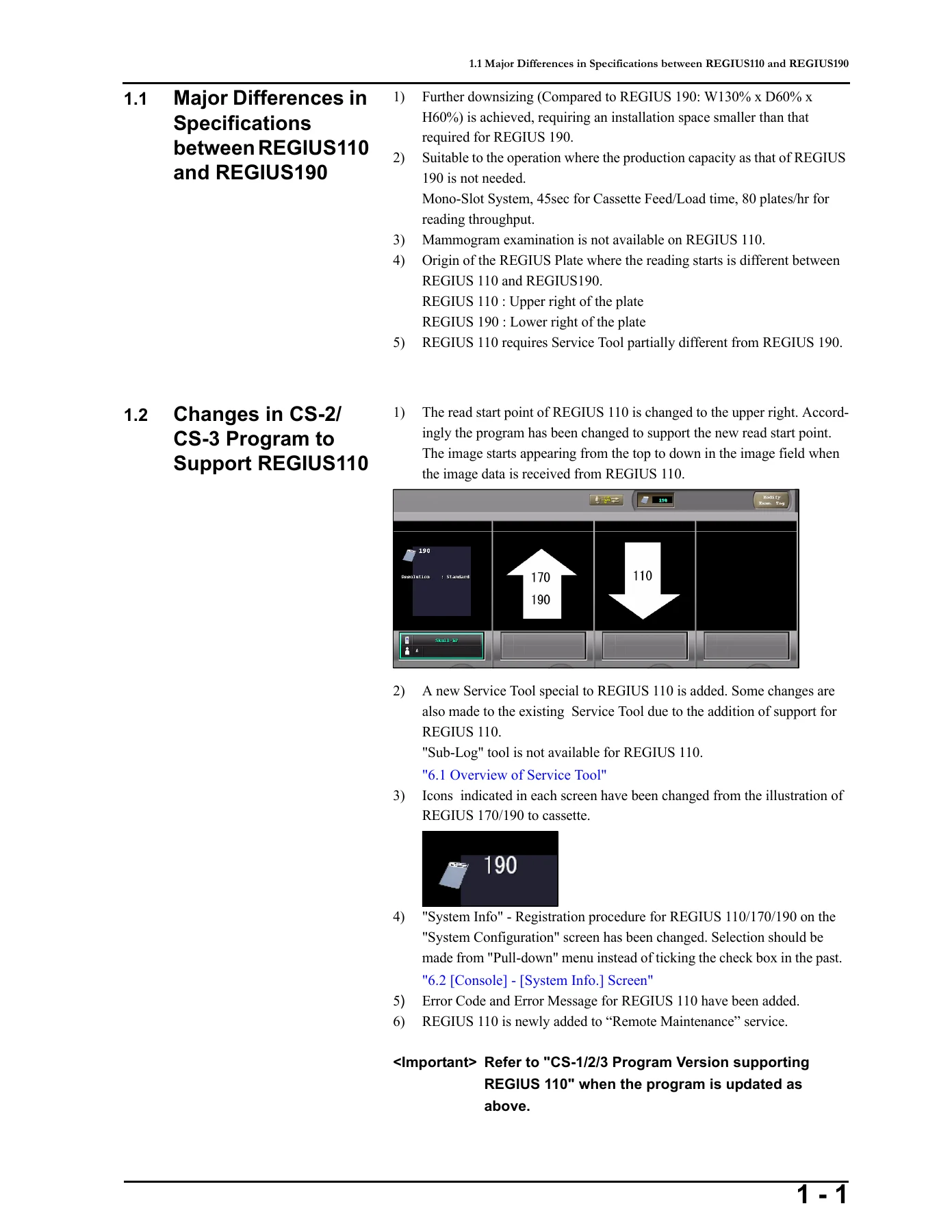 Konica Minolta CS-1 CS-2 CS-3 REGIUS MODEL 110 Installation & Service Manual - Image 2