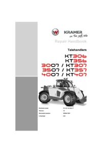 Kramer KT306 KT356 KT307 KT357 KT407 3007 3507 4007 Telehandlers Repair Handbook