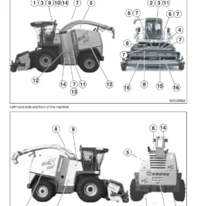 Krone BiG X 500 650 800 1000 Self-Propelled Forage Harvester Operating Instructions Manual