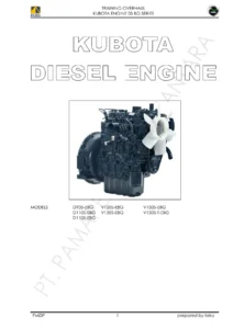 Kubota 05 Series Diesel Engine Overhaul Training Handout - PT Pamapersada Nusantara Workshop Manual PDF