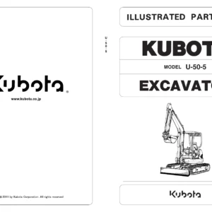 Kubota U-50-5 Excavator Illustrated Parts List 2011 - Full Parts Catalog PDF
