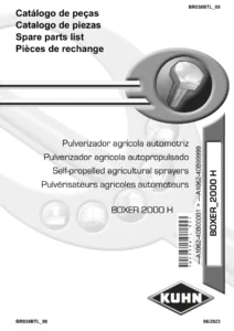 Kuhn Boxer 2000 H Self-Propelled Sprayer Parts Catalog PDF – BR038BTL Spare Parts List