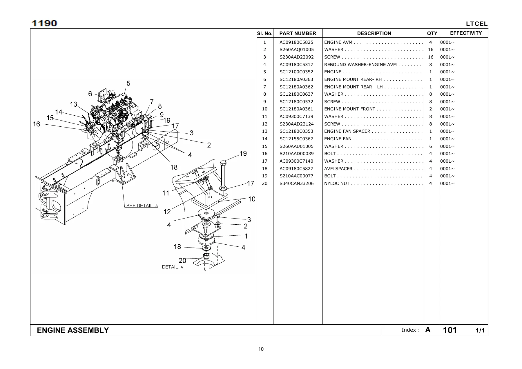 L&T Soil Compactor 1190 / 1190D Spare Parts Catalogue PDF Download - Parts Manual - Image 2