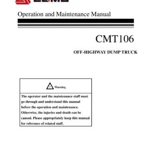 LGMG CMT106 Off-Highway Dump Truck Operation & Maintenance Manual 2021