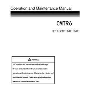 LGMG CMT96 Off-Highway Dump Truck Operation and Maintenance Manual 2020