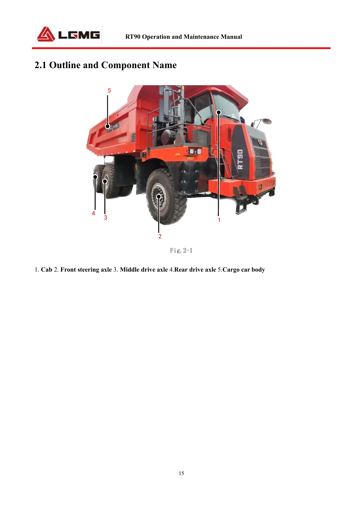 LGMG RT90 Off-Highway Dump Truck Operation and Maintenance Manual 2023 - PDF - Image 2