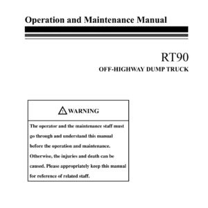 LGMG RT90 Off-Highway Dump Truck Operation and Maintenance Manual 2023 - PDF