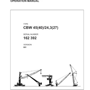 Liebherr CBW 45(40)/24,3(27) Cargo Deck Crane Operation Manual Volume 1 - Serial 162392