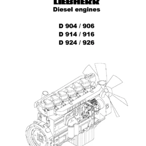 Liebherr D904 D906 D914 D916 D924 D926 Diesel Engine Service Manual - PDF Workshop Repair Guide