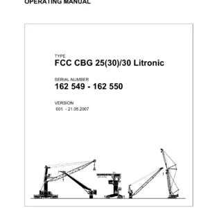 Liebherr FCC CBG 25(30)/30 Litronic Operating Manual Volume 1 - PDF