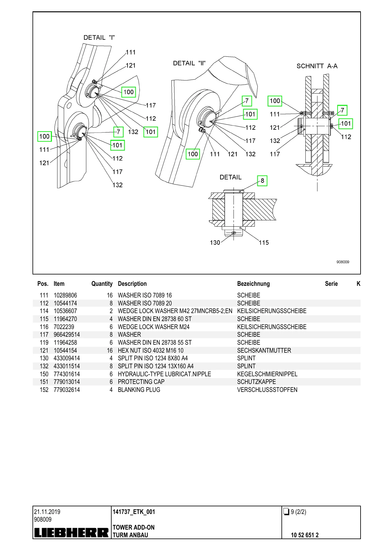 Liebherr LHM 420 Spare Parts Catalogue ETK - Serial 141737 - Image 2