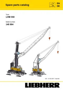 Liebherr LHM 550 Mobile Harbour Crane Spare Parts Catalogue 2011 - Serial 140864