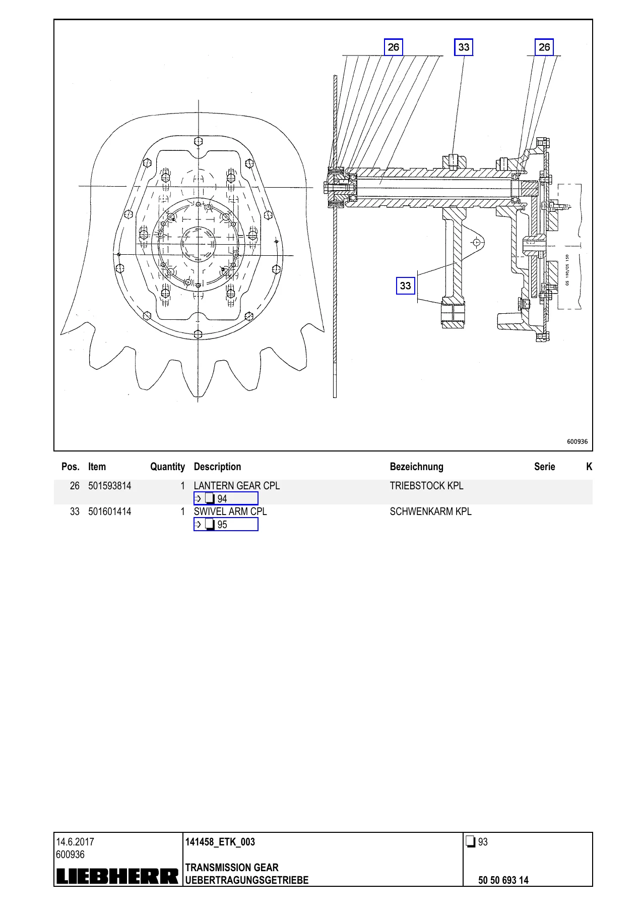 Liebherr LHM 550 Mobile Harbour Crane Spare Parts Catalogue - Serial 141458 - English German PDF - Image 3