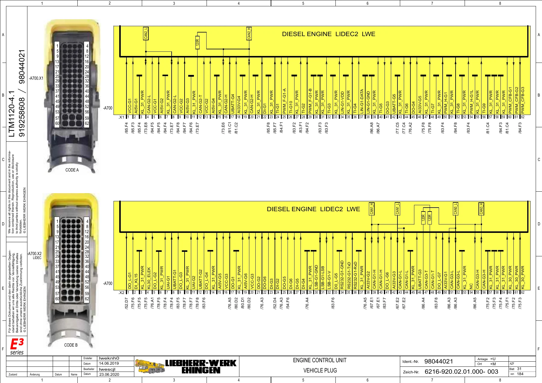 Liebherr LTM 1100-4.3 D946 A7 LICCON2 Electrical Circuit Diagrams - Engine & Exhaust Treatment SCR PDF - Image 2