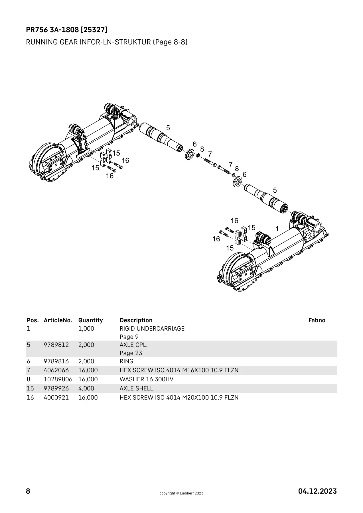 Liebherr PR756 3A-1808 Spare Parts Catalog Serial 25327 - PDF Download - Image 2