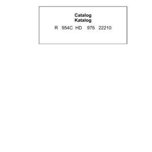 Liebherr R954C HD Type 976 Parts Catalog 22210 - English German PDF