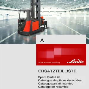 Linde A Series 5222 Narrow Aisle Truck Spare Parts Catalogue 8054092 - PDF Parts List
