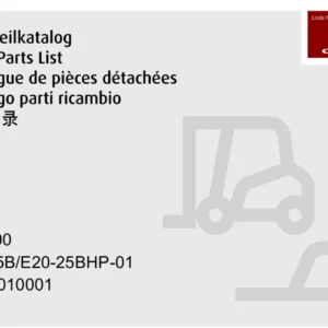 Linde E20-25B & E20-25BHP-01 Series 1293-00 Spare Parts Catalogue – 12938010001 PDF Download