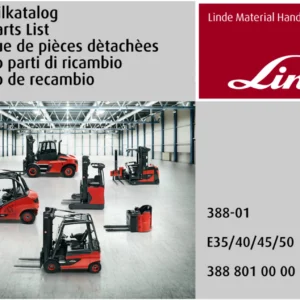 Linde E35 E40 E45 E50 Series 388-01 Forklift Spare Parts Catalog 388 801 00 00 - Multilingual PDF