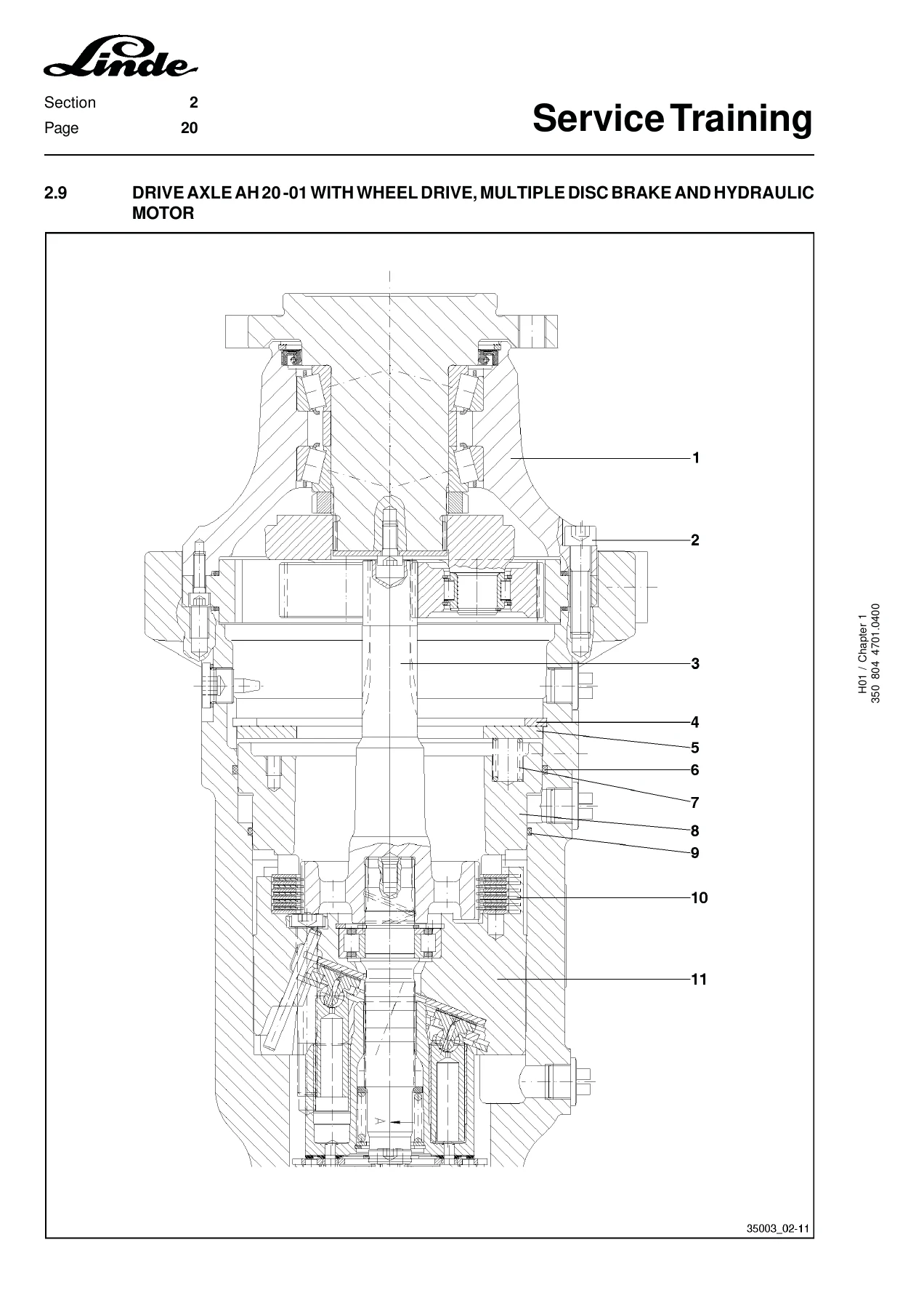 Linde H12 H16 H18 H20 D-03 T-03 Series 350 Service Training Manual - Image 3