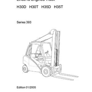 Linde H30D H30T H35D H35T Series 393 Service Training Manual 2005