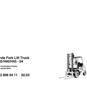 Linde H35 H40 H45-04 Forklift Spare Parts Catalogue - 3528069411 PDF Download