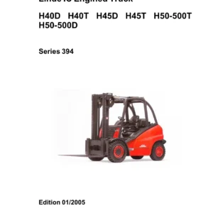 Linde H40D H40T H45D H45T H50-500D H50-500T Series 394 Service Training Manual