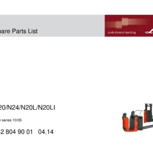 Linde N20 N24 N20L N20LI Forklift Spare Parts List 132 804 90 01 - PDF Parts Catalog