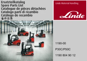 Linde P30C P50C Series Spare Parts Catalogue 1190-00 - PDF Download
