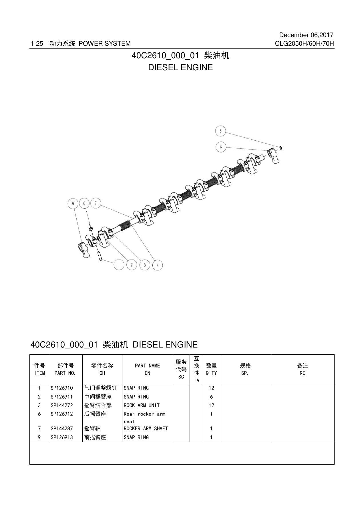 LiuGong CLG2050H CLG2060H CLG2070H Forklift Parts Manual 2017 - Illustrated PDF Parts Catalog - Image 3