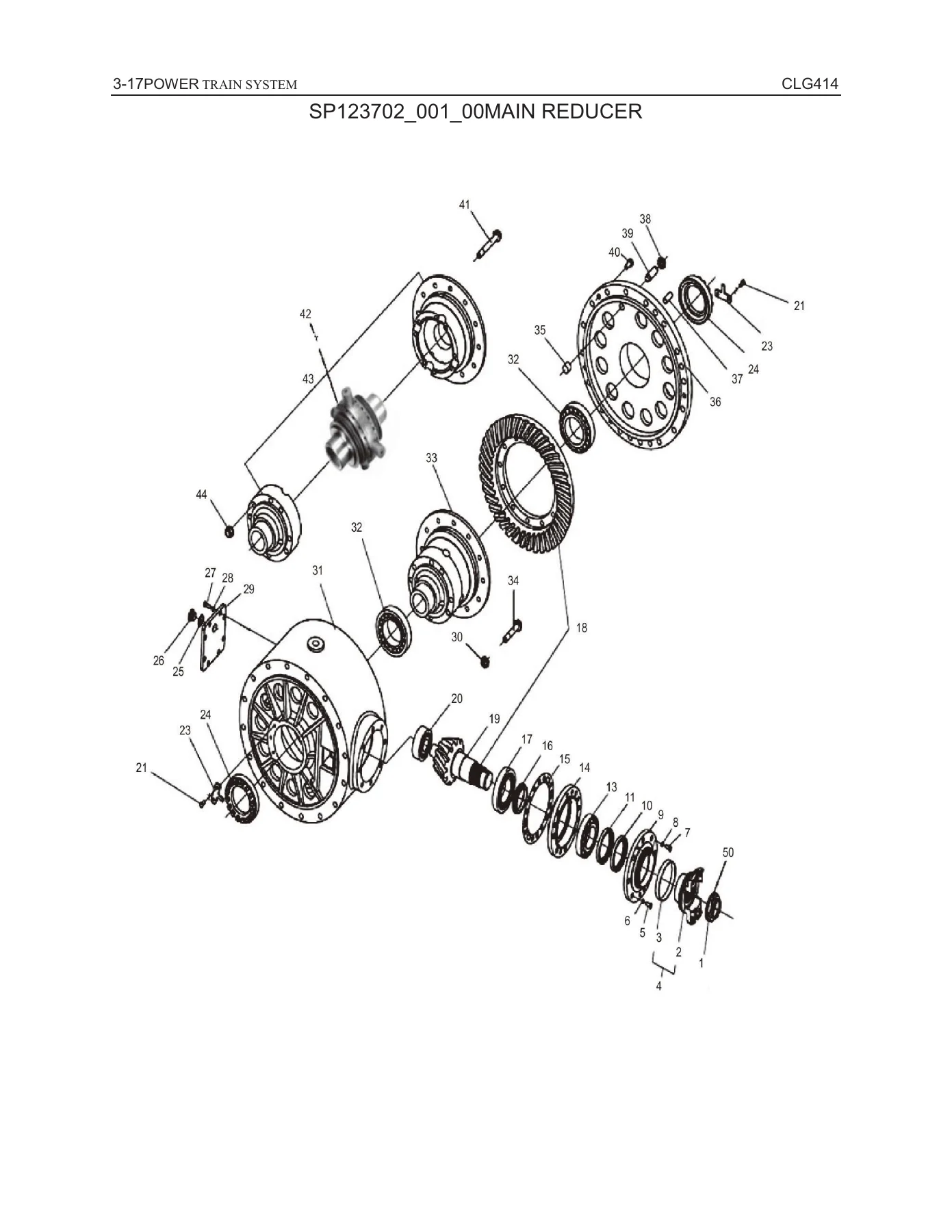 LiuGong CLG414 Motor Grader Parts Manual 35F0052 - Illustrated Parts Catalog PDF - Image 3