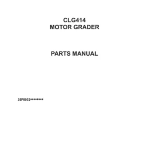 LiuGong CLG414 Motor Grader Parts Manual 35F0052 - Illustrated Parts Catalog PDF