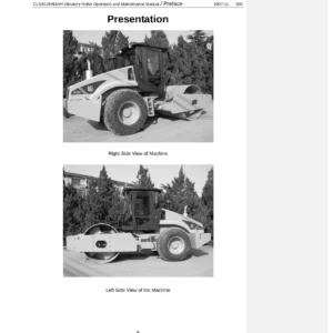 LiuGong CLG612H CLG614H Vibratory Roller Operation and Maintenance Manual 2007