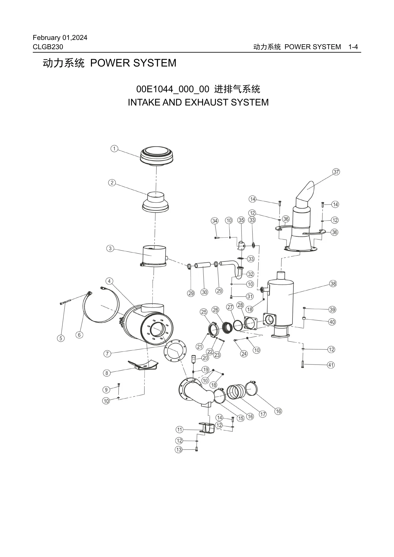 LiuGong CLGB230 Bulldozer Parts Manual 2024 - Bilingual PDF Parts Catalog - Image 2
