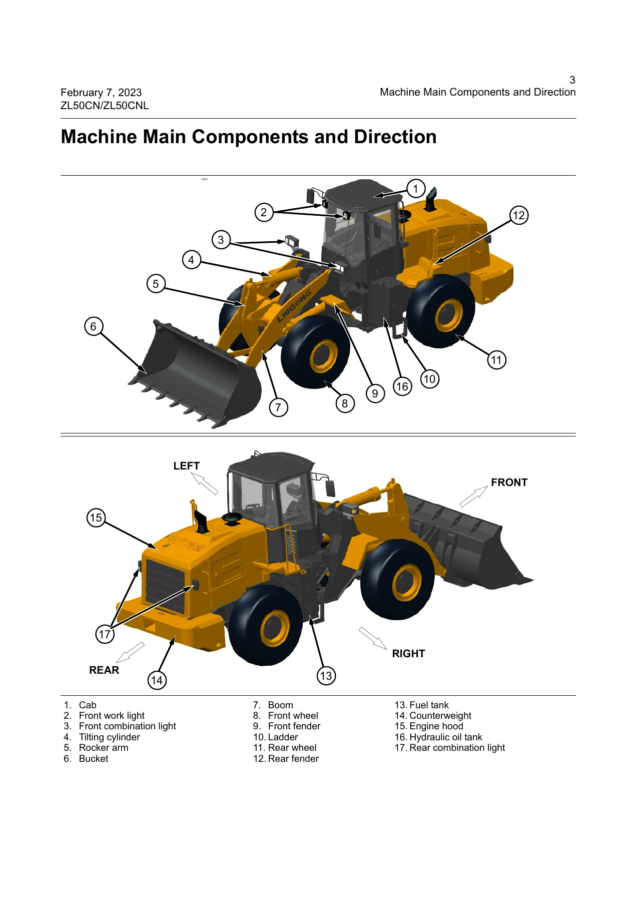 LiuGong ZL50CN ZL50CNL Wheel Loader Operation and Maintenance Manual - PDF Download - Image 2