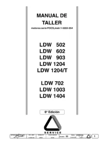 Lombardini Serie FOCS LDW 502-1404 Manual de Taller Motores Diesel - PDF