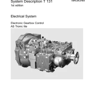MAN AS Tronic lite Electronic Gearbox Control System Description T 131 – TGL Workshop Manual PDF