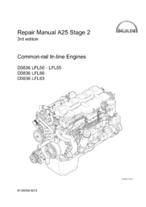 MAN D0836 LFL50-LFL55 LFL60 LFL63 Common-Rail Diesel Engine Repair Manual - A25 Stage 2 (3rd Edition)