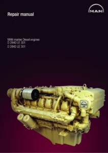 MAN D2840 LE 301 & D2842 LE 301 Marine Diesel Engine Repair Manual (PDF)