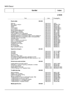 MAN Diesel L16/24 GenSet Engine Operation and Maintenance Manual - Complete PDF Workshop Guide