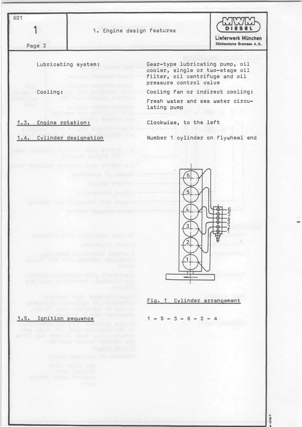 MWM D601-6 TD601-6 TBD601-6(S) TBD601-6K Diesel Engine Instruction Book - Operation & Maintenance Manual PDF - Image 2