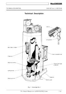 MacGregor GL 4028-2 Crane Instruction, Service and Parts Manual - KR97038