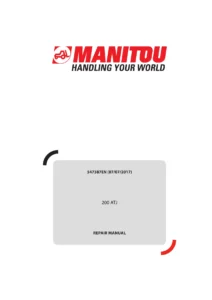 Manitou 200 ATJ Repair Manual 547387EN - 2017 Edition PDF Download