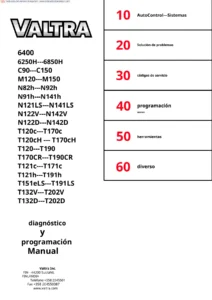 Manual de Diagnóstico y Programación Valtra Multiserie (6000, C, M, N, T) - AutoControl, Códigos de Servicio y Ajustes PDF