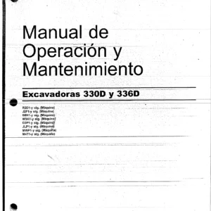 Manual de Operación y Mantenimiento Excavadoras Caterpillar 330D y 336D - PDF en Español